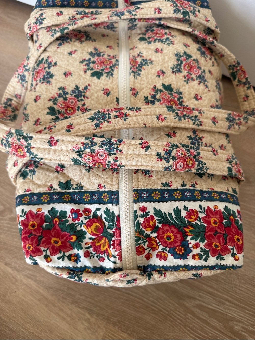 Vera Bradley RARE 1993 tea garden quilted duffle bag vintage travel - Picture 5 of 10